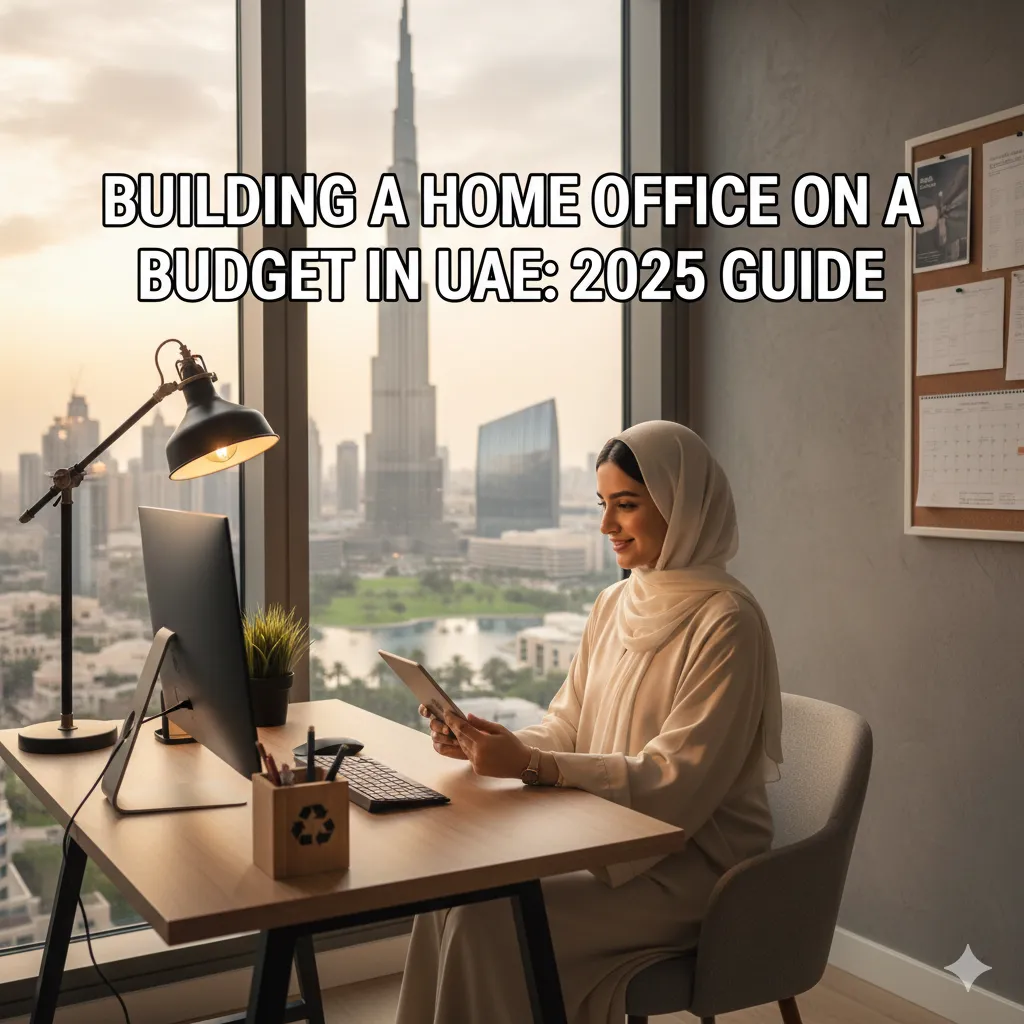 Affordable home office setup UAE with office furniture Dubai, office workstations UAE, and modern office design 2025.