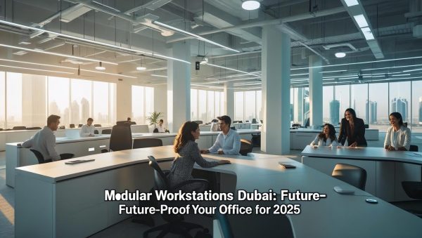 Modular office workstations UAE with modern office design and office furniture Dubai.