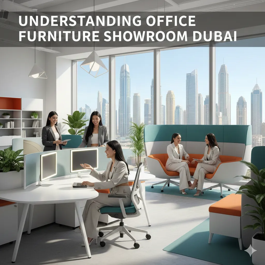 Office furniture showroom in Dubai displaying modern office design and office workstations UAE.